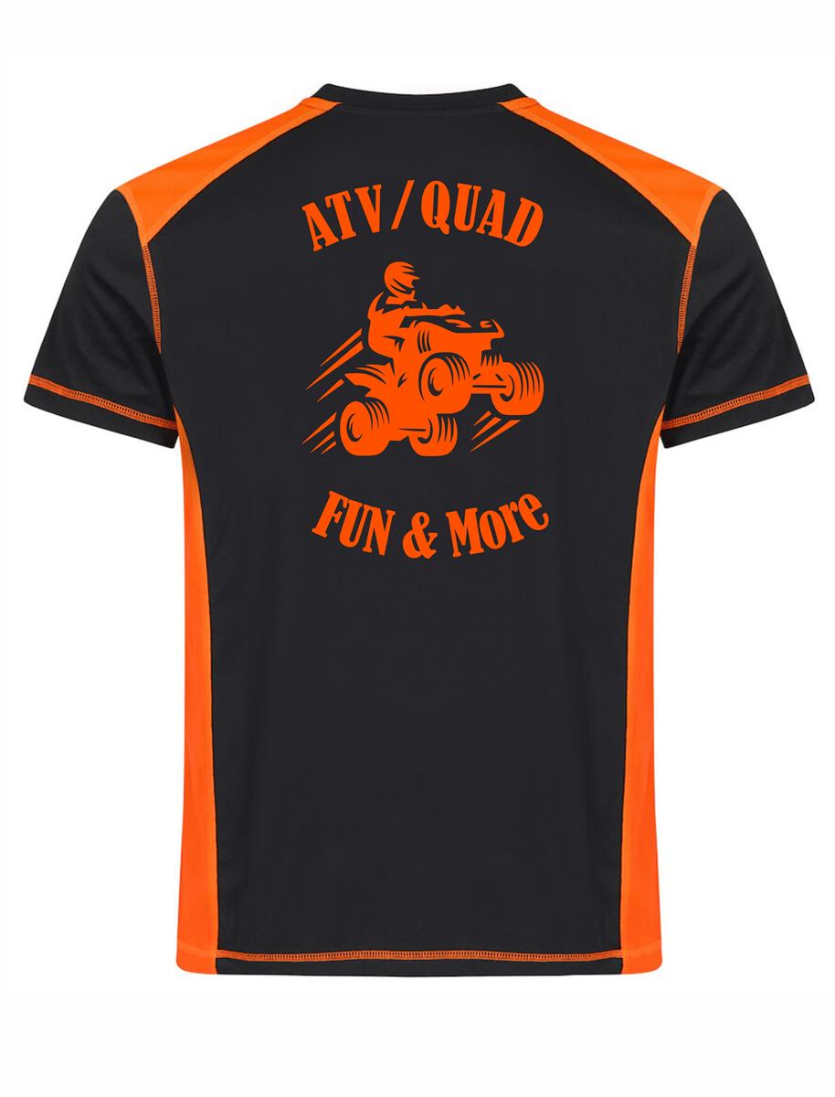 ATV Ambition T-Shirt Herren schwarz/orange mit Druck