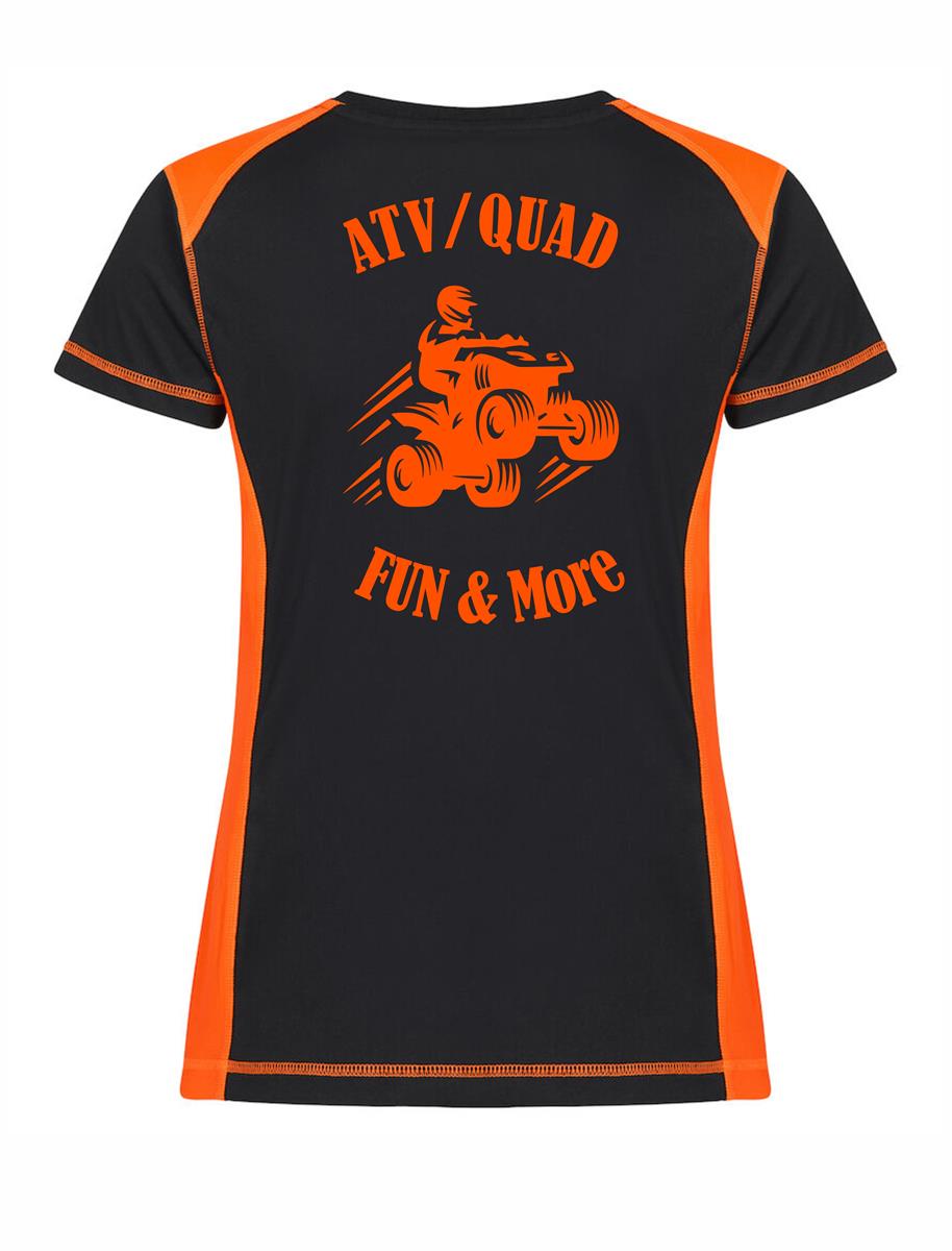 ATV Ambition T-Shirt Damen schwarz/orange mit Druck