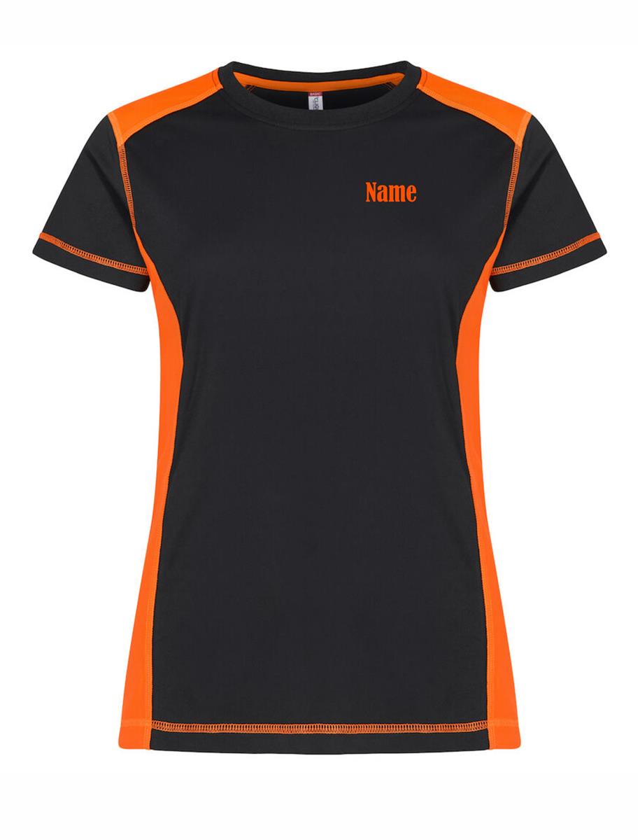 ATV Ambition T-Shirt Damen schwarz/orange mit Druck