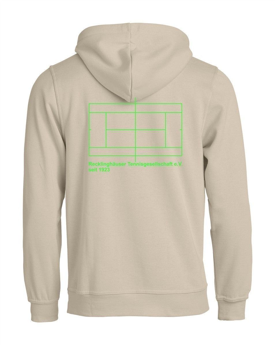 RTG TENNISPLATZ Design Hoodie Unisex sand mit Druck