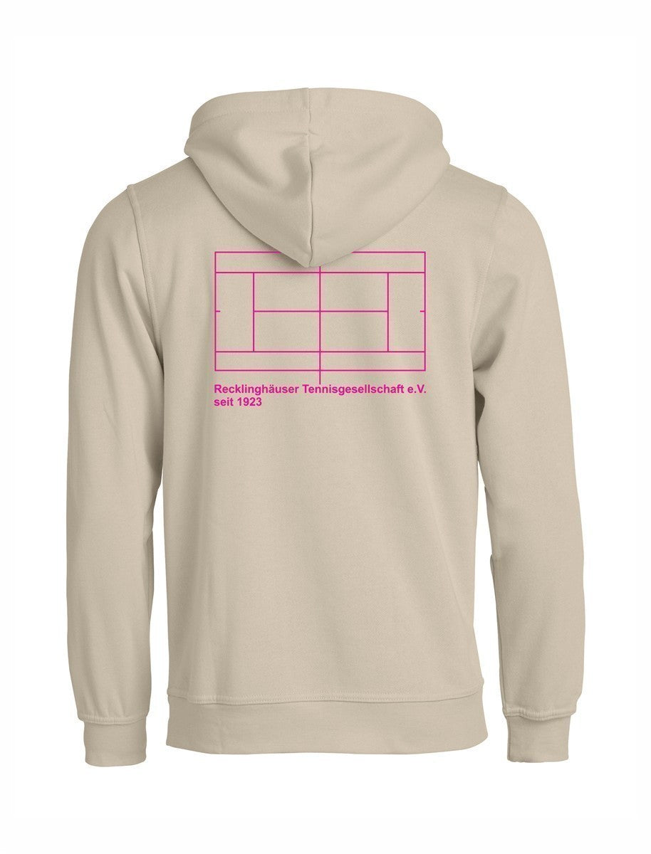 RTG TENNISPLATZ Design Hoodie Unisex sand mit Druck