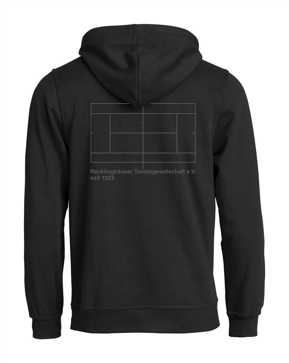 RTG TENNISPLATZ Design Hoodie Unisex schwarz mit Druck