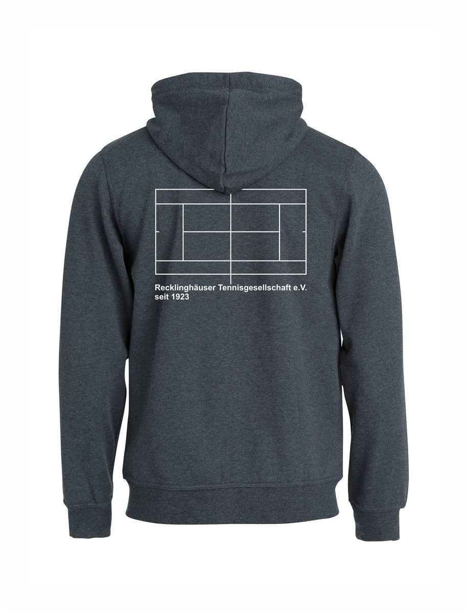 RTG TENNISPLATZ Design Hoody Kapuzenjacke Anthrazit Unisex mit Druck