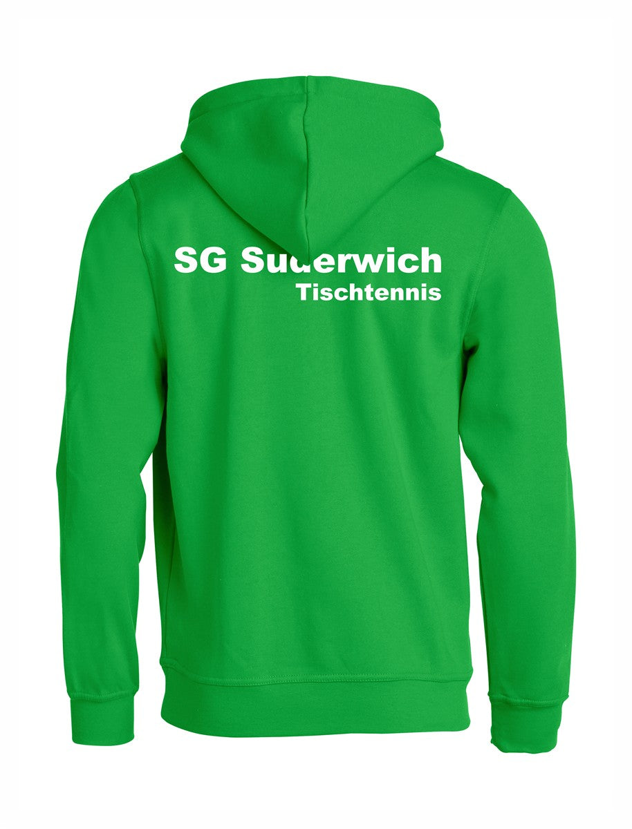 SG Suderwich Tischtennis Hoodie Junior Grün mit Druck