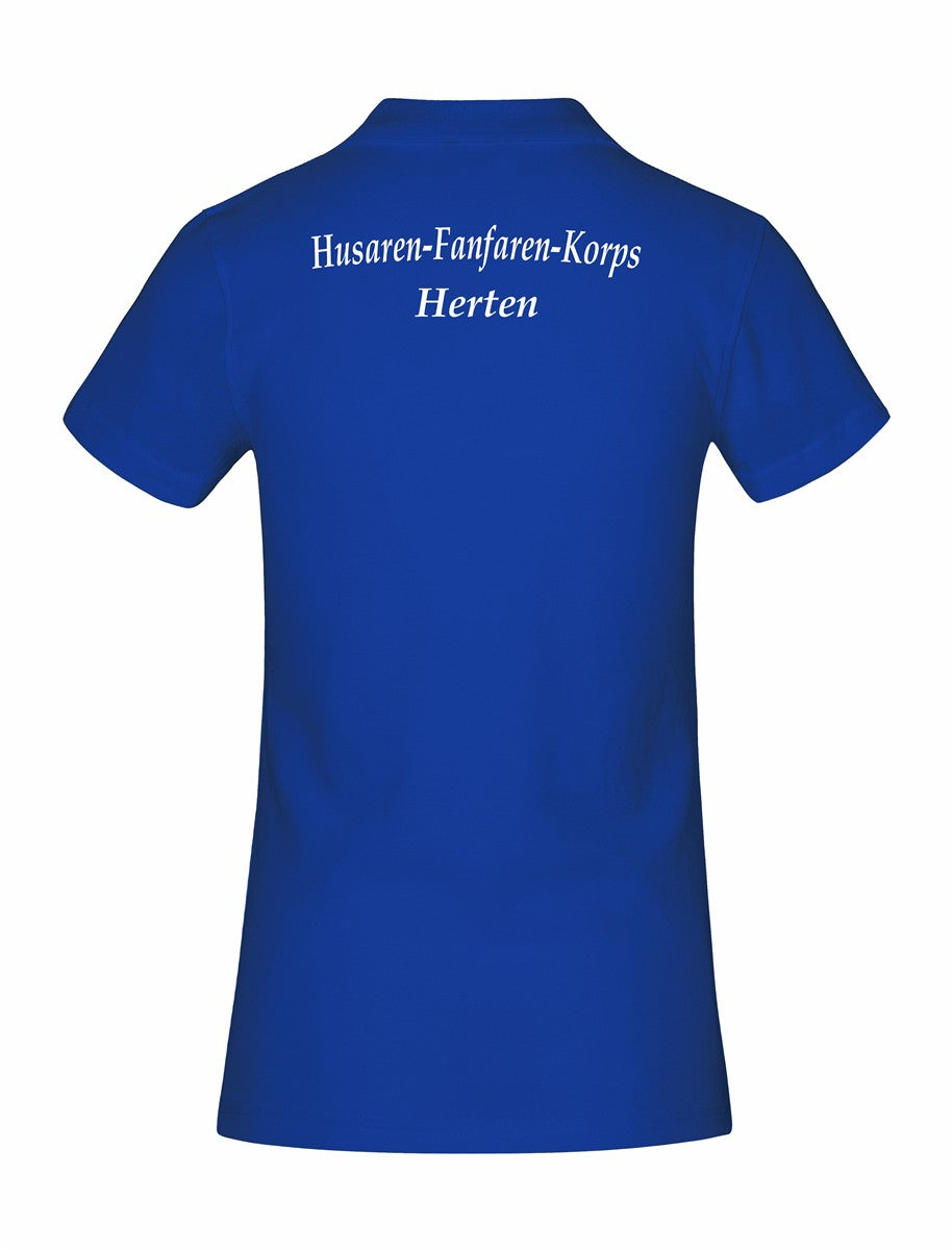 HFK Superior Poloshirt Royal Damen mit Druck