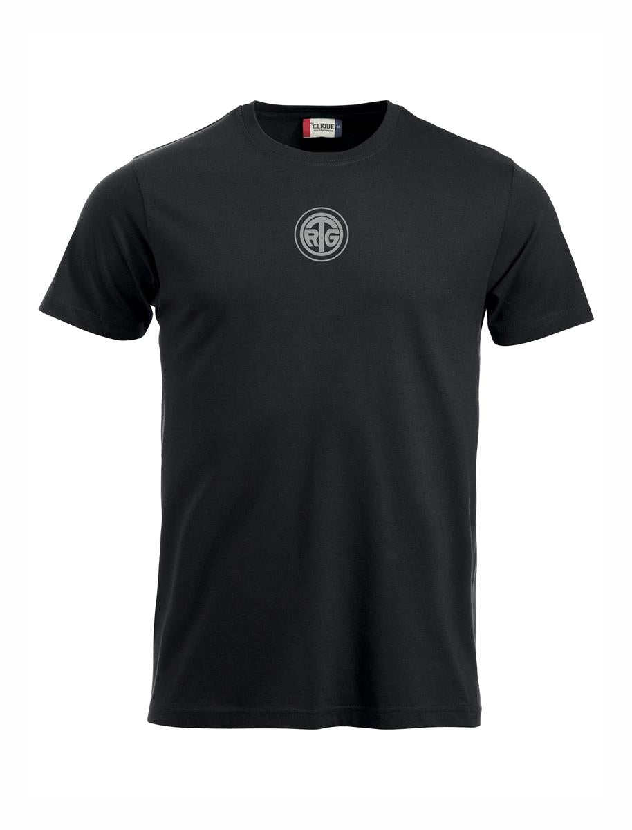 RTG TENNISPLATZ Design T-Shirt Unisex schwarz mit Druck