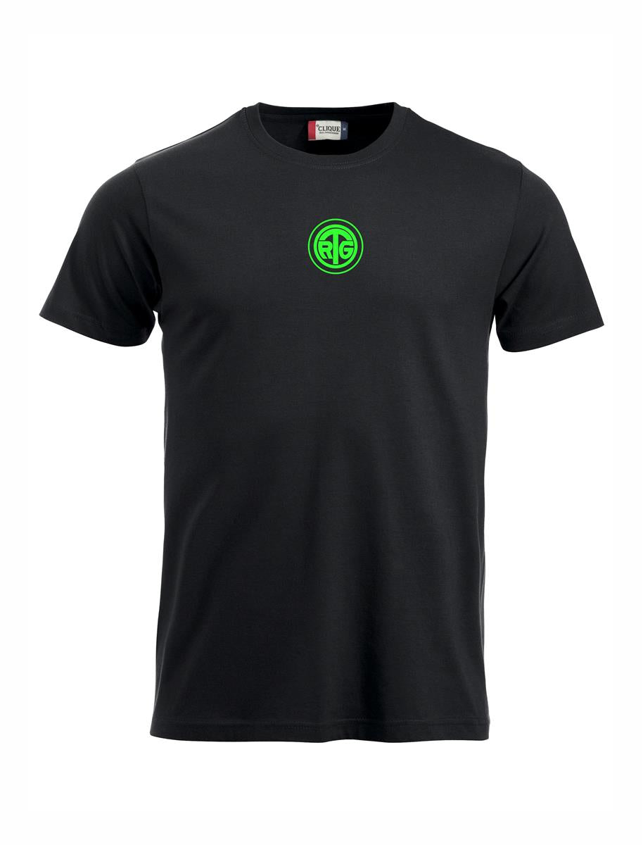 RTG TENNISPLATZ Design T-Shirt Unisex schwarz mit Druck