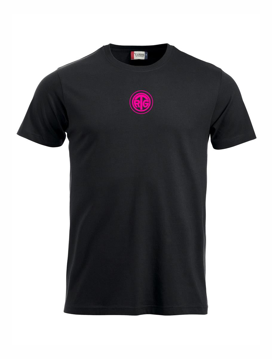 RTG TENNISPLATZ Design T-Shirt Unisex schwarz mit Druck