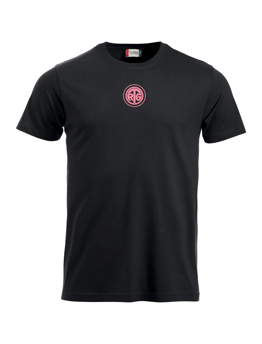RTG TENNISPLATZ Design T-Shirt Unisex schwarz mit Druck