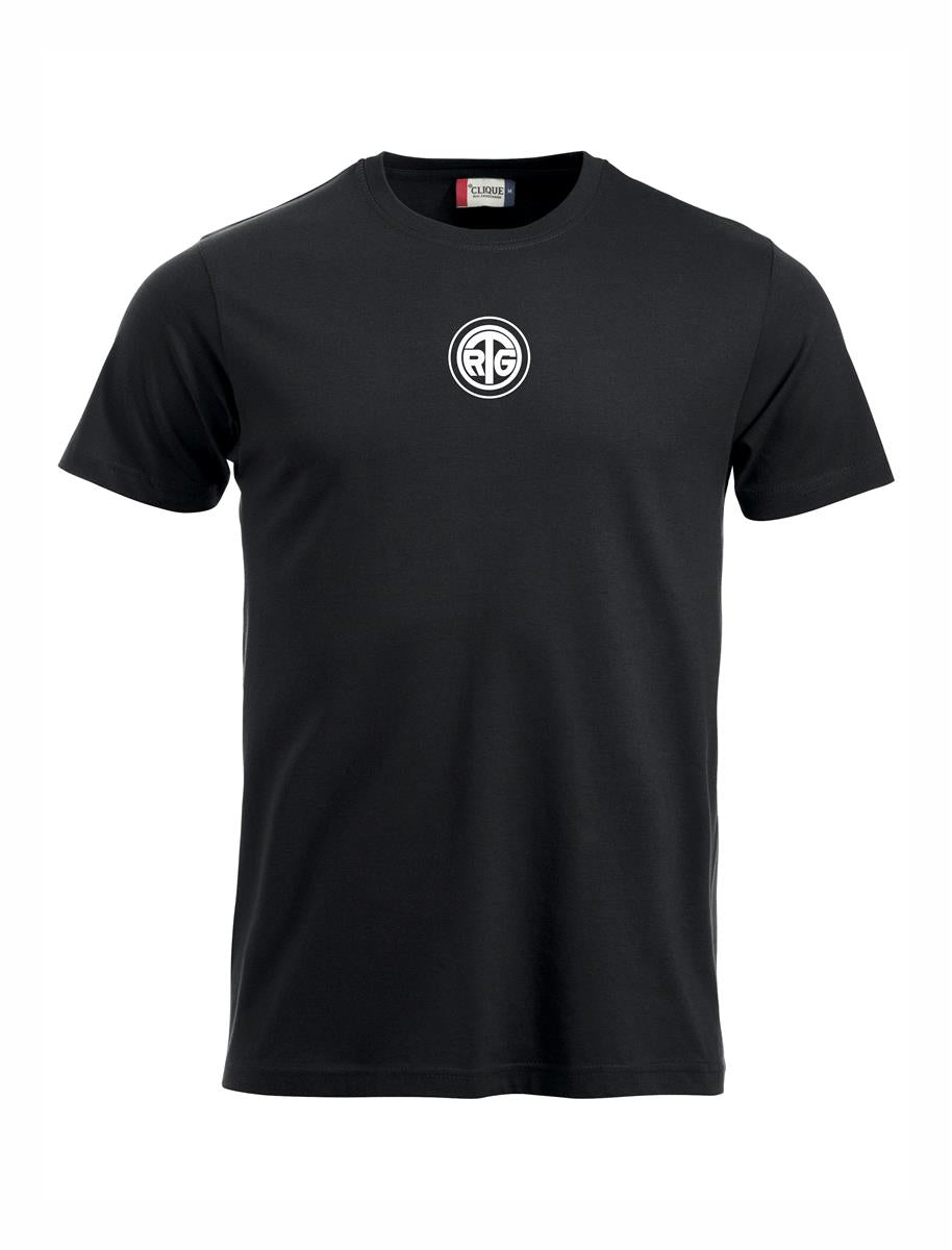 RTG TENNISPLATZ Design T-Shirt Unisex schwarz mit Druck