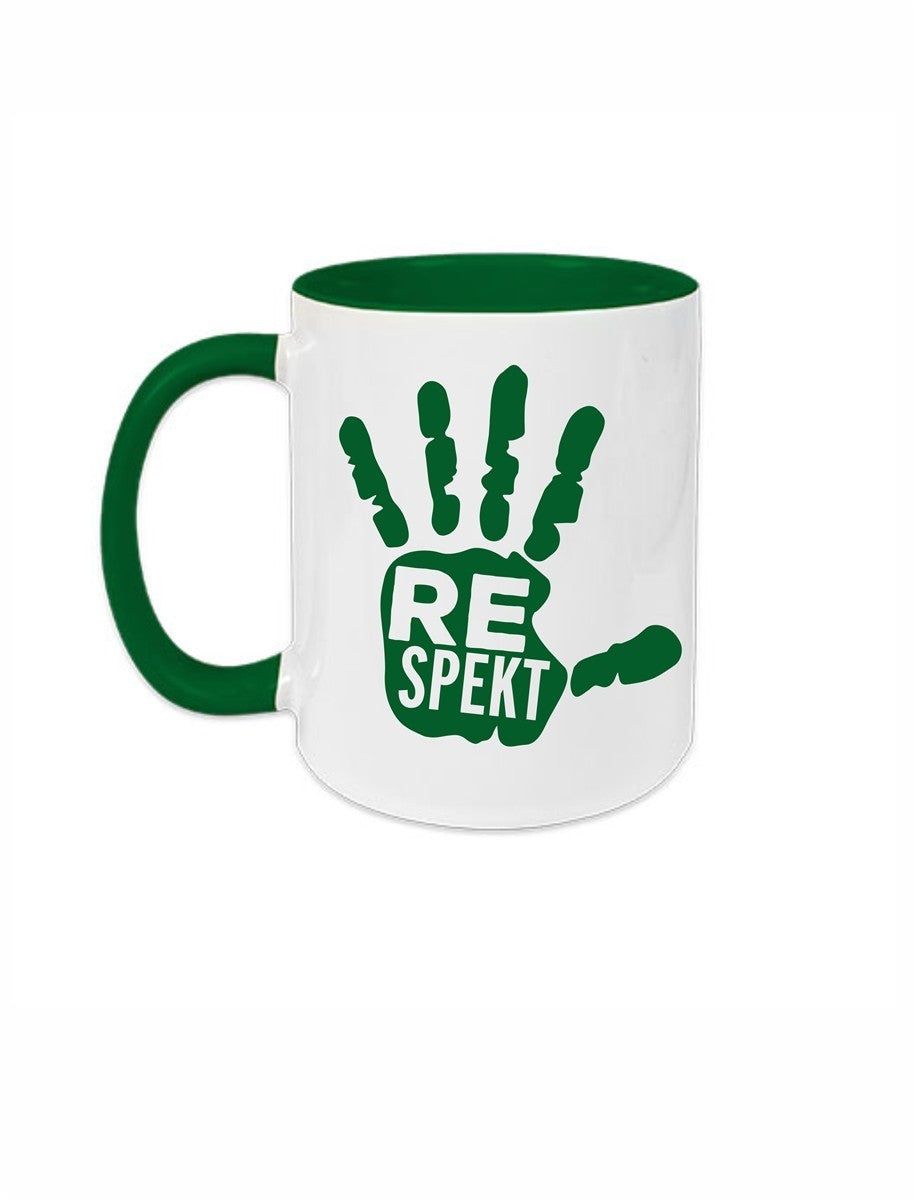 PSV Recklinghausen Keramiktasse Außen weiß / Innen farbig 330 ml mit Druck