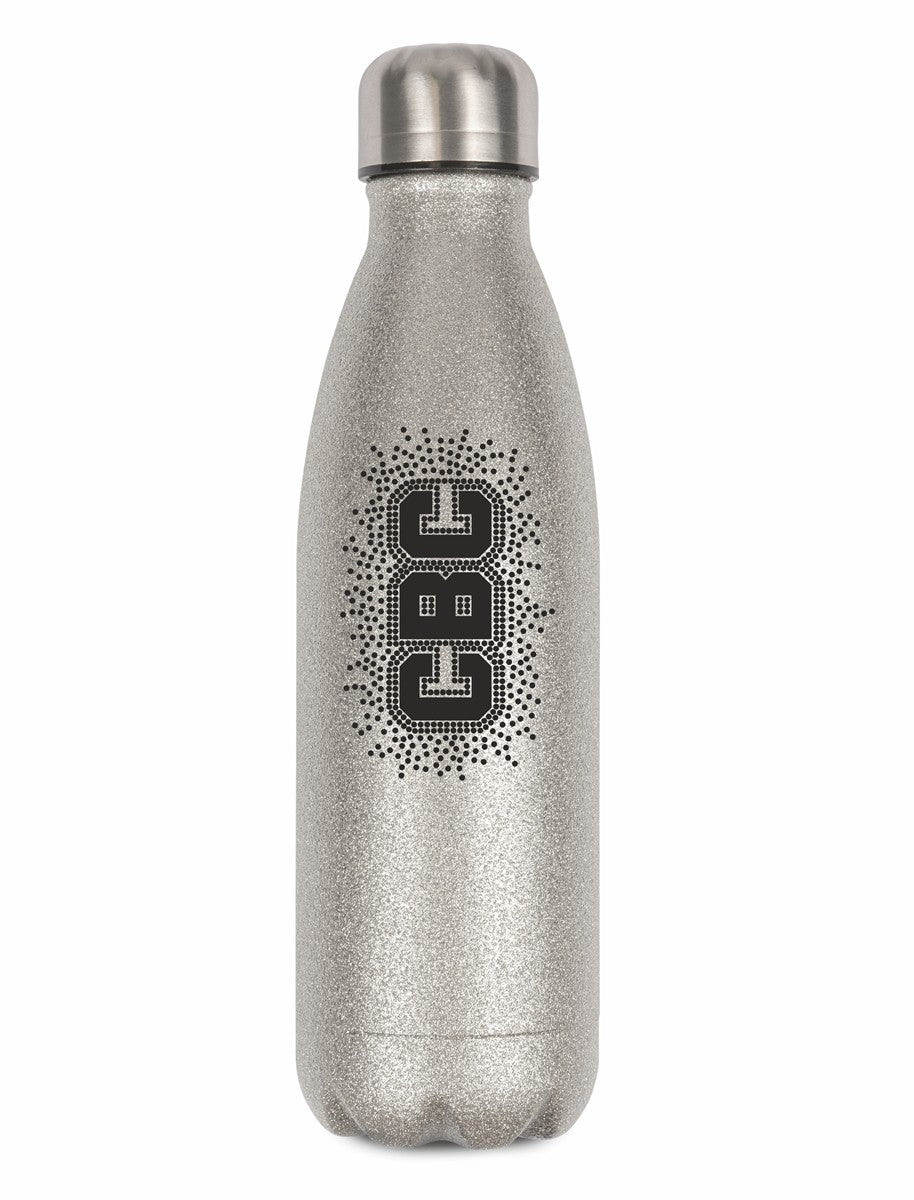 CBC Thermoflasche-Edelstahl silber glitzer 500ml mit SPARK-Oberfläche