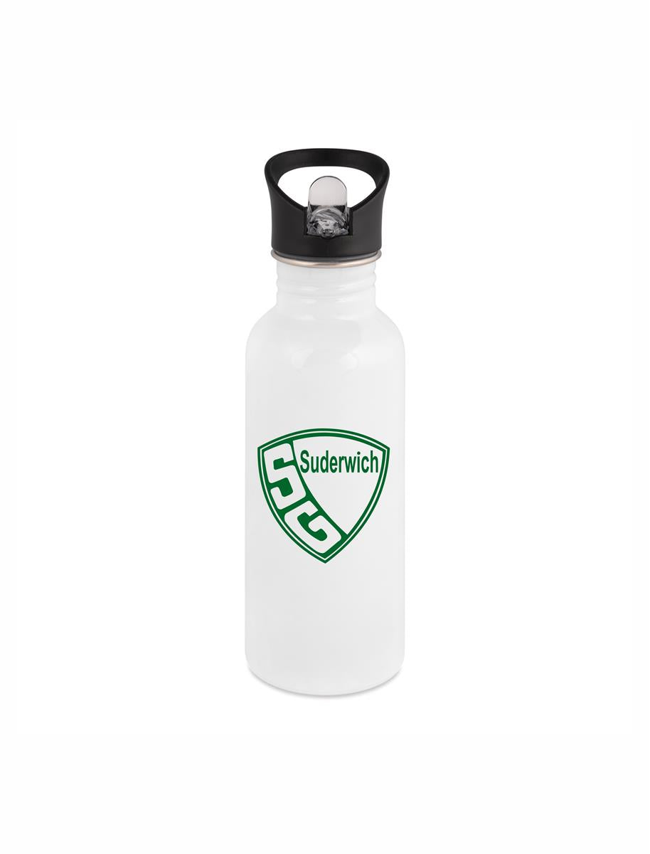 SGS Trinkflasche Edelstahl weiß 500ml mit Logodruck