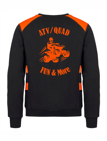 ATV Ambition Sweatshirt Unisex schwarz/orange mit Druck