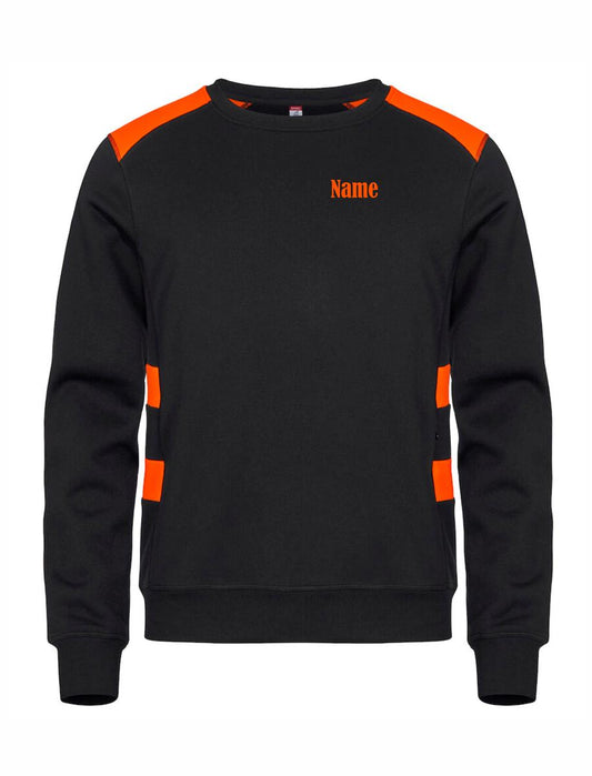 ATV Ambition Sweatshirt Unisex schwarz/orange mit Druck