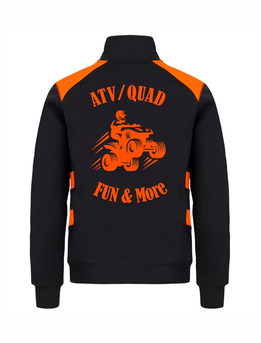 ATV Ambition Half-Zip Sweatshirt schwarz/orange Unisex mit Druck