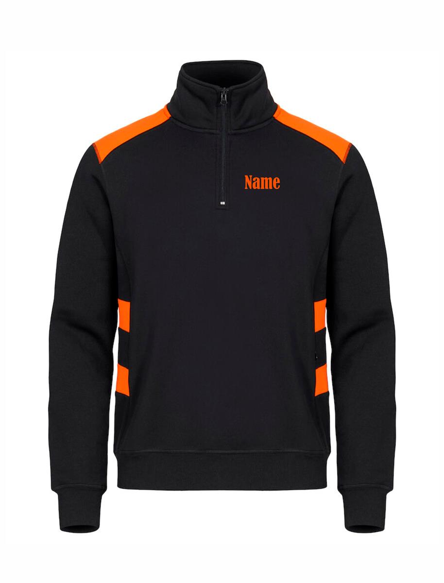 ATV Ambition Half-Zip Sweatshirt schwarz/orange Unisex mit Druck