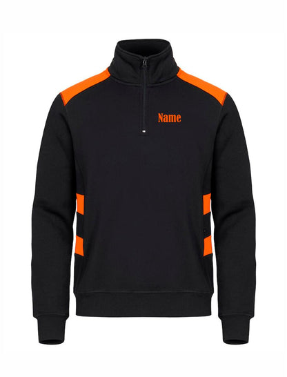 ATV Ambition Half-Zip Sweatshirt schwarz/orange Unisex mit Druck