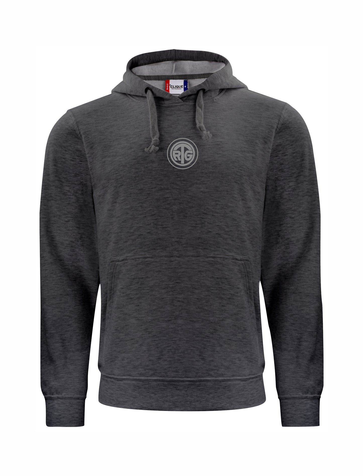 RTG TENNISPLATZ Design Hoodie Unisex anthrazit meliert mit Druck