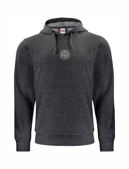 RTG TENNISPLATZ Design Hoodie Unisex anthrazit meliert mit Druck
