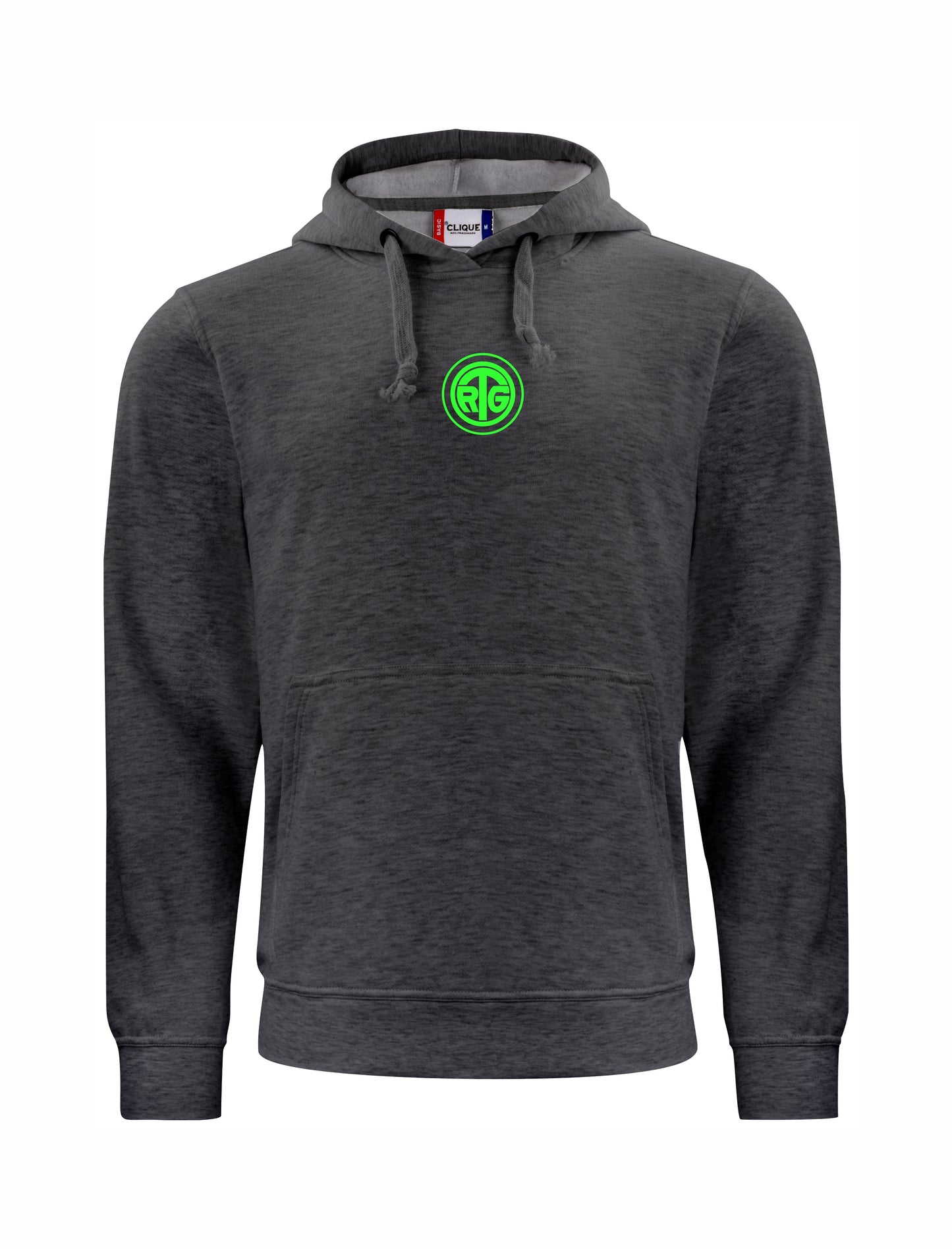 RTG TENNISPLATZ Design Hoodie Unisex anthrazit meliert mit Druck