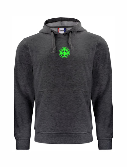 RTG TENNISPLATZ Design Hoodie Unisex anthrazit meliert mit Druck