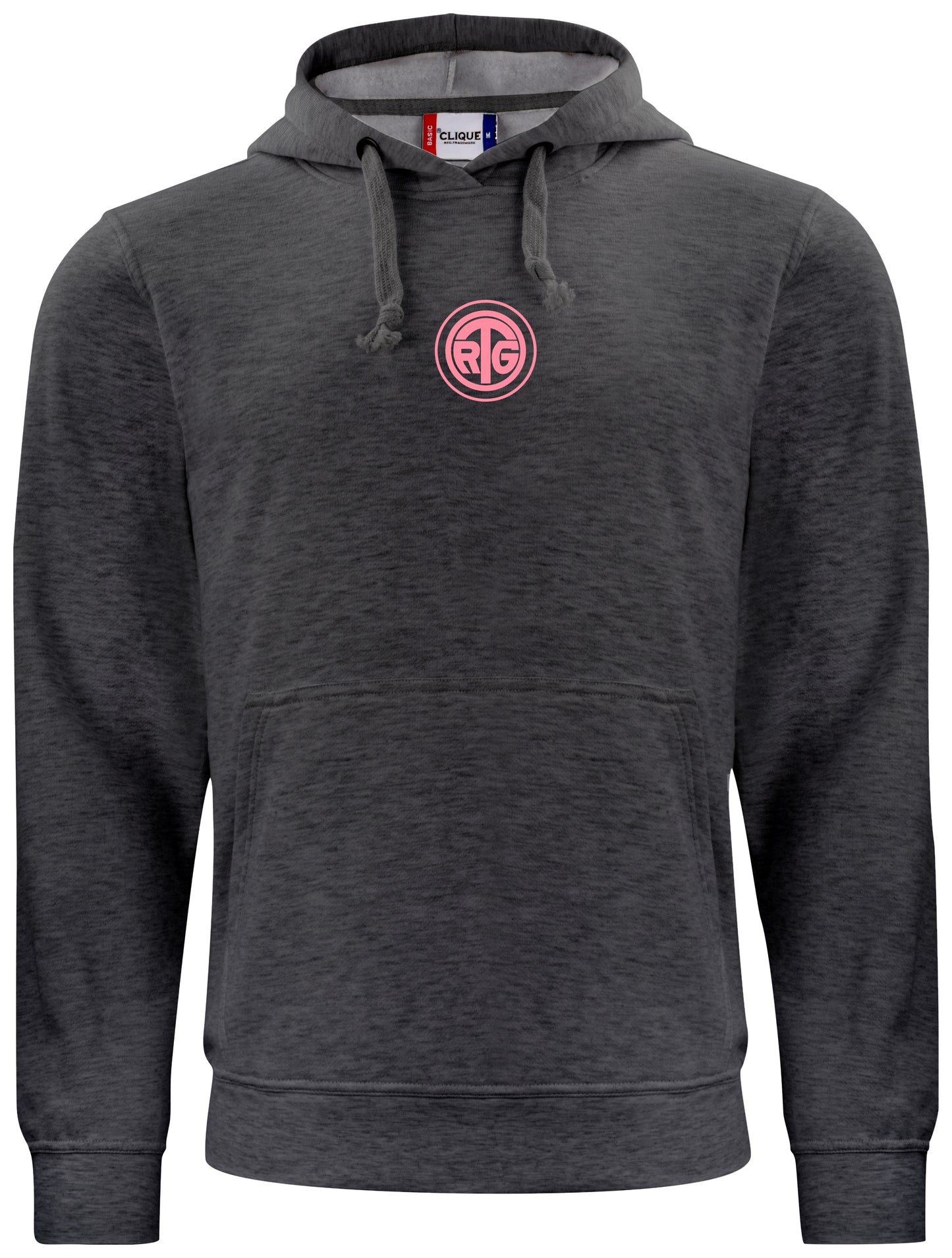 RTG TENNISPLATZ Design Hoodie Unisex anthrazit meliert mit Druck