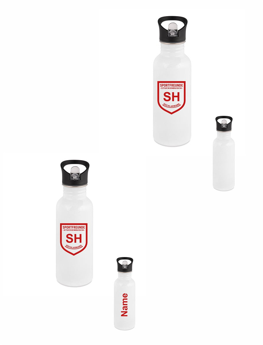 Sportfreunde Stuckenbusch / Hochlarmark Trinkflasche Edelstahl weiß 500ml