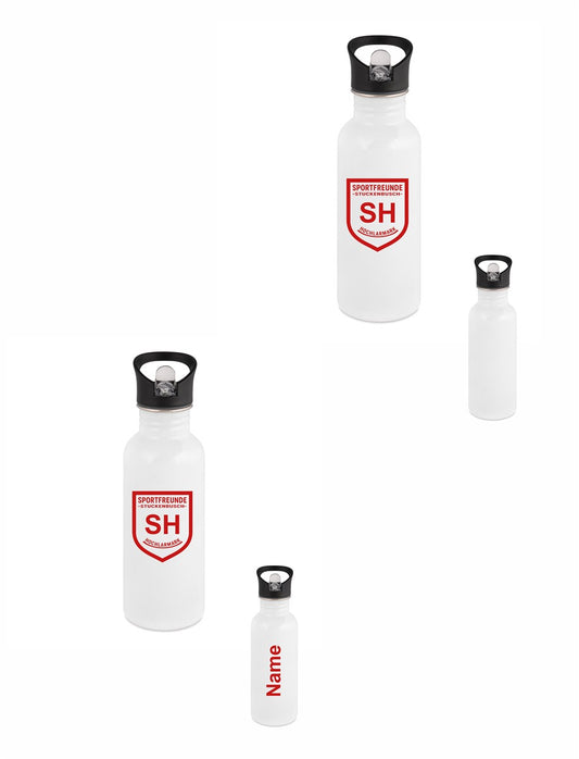 Sportfreunde Stuckenbusch / Hochlarmark Trinkflasche Edelstahl weiß 500ml