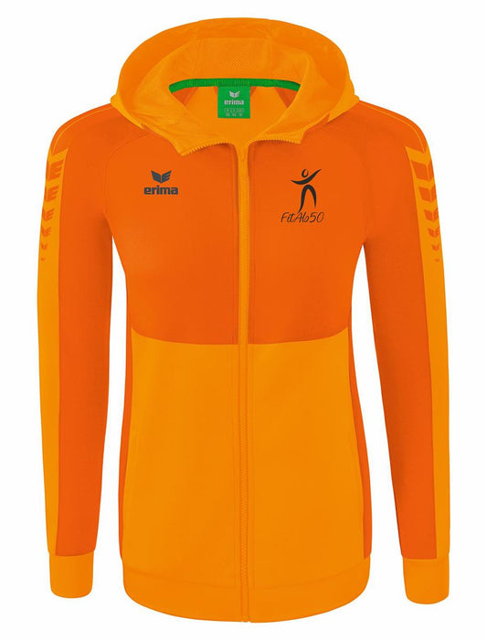 Fitab50 Trainingsjacke Damen mit Kapuze inkl. Logodruck