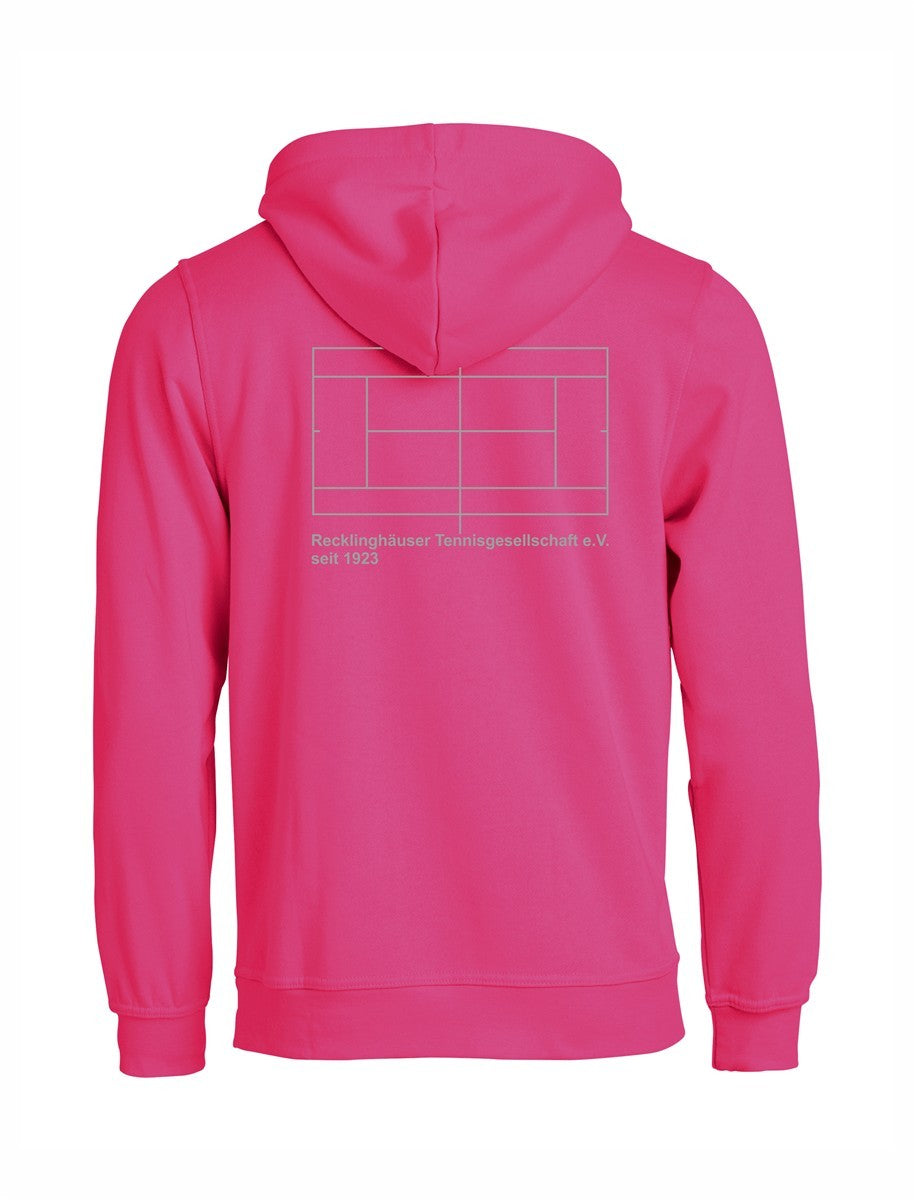 RTG TENNISPLATZ Design Hoodie Unisex pink mit Druck