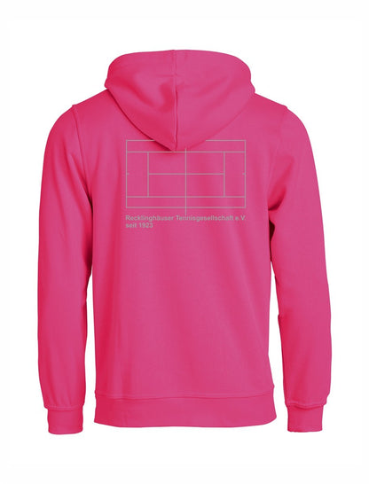 RTG TENNISPLATZ Design Hoodie Unisex pink mit Druck
