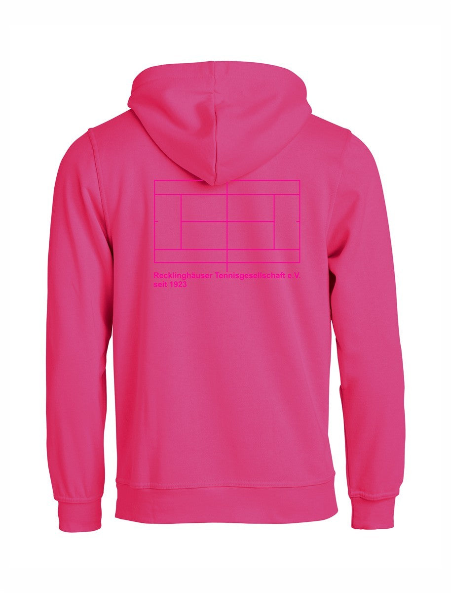 RTG TENNISPLATZ Design Hoodie Unisex pink mit Druck