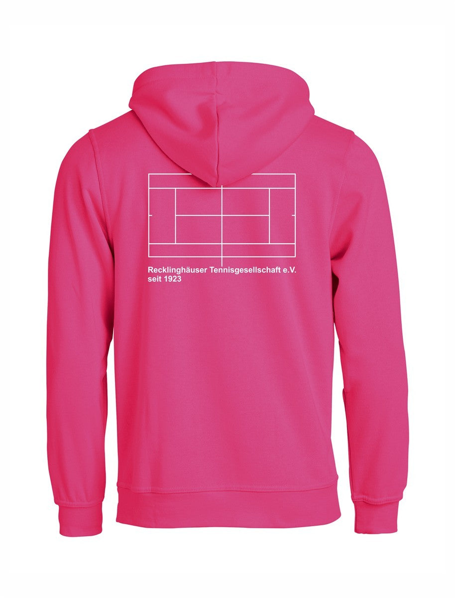 RTG TENNISPLATZ Design Hoodie Unisex pink mit Druck
