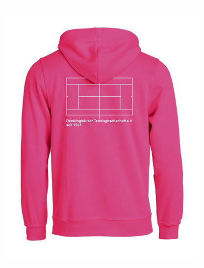 RTG TENNISPLATZ Design Hoodie Unisex pink mit Druck