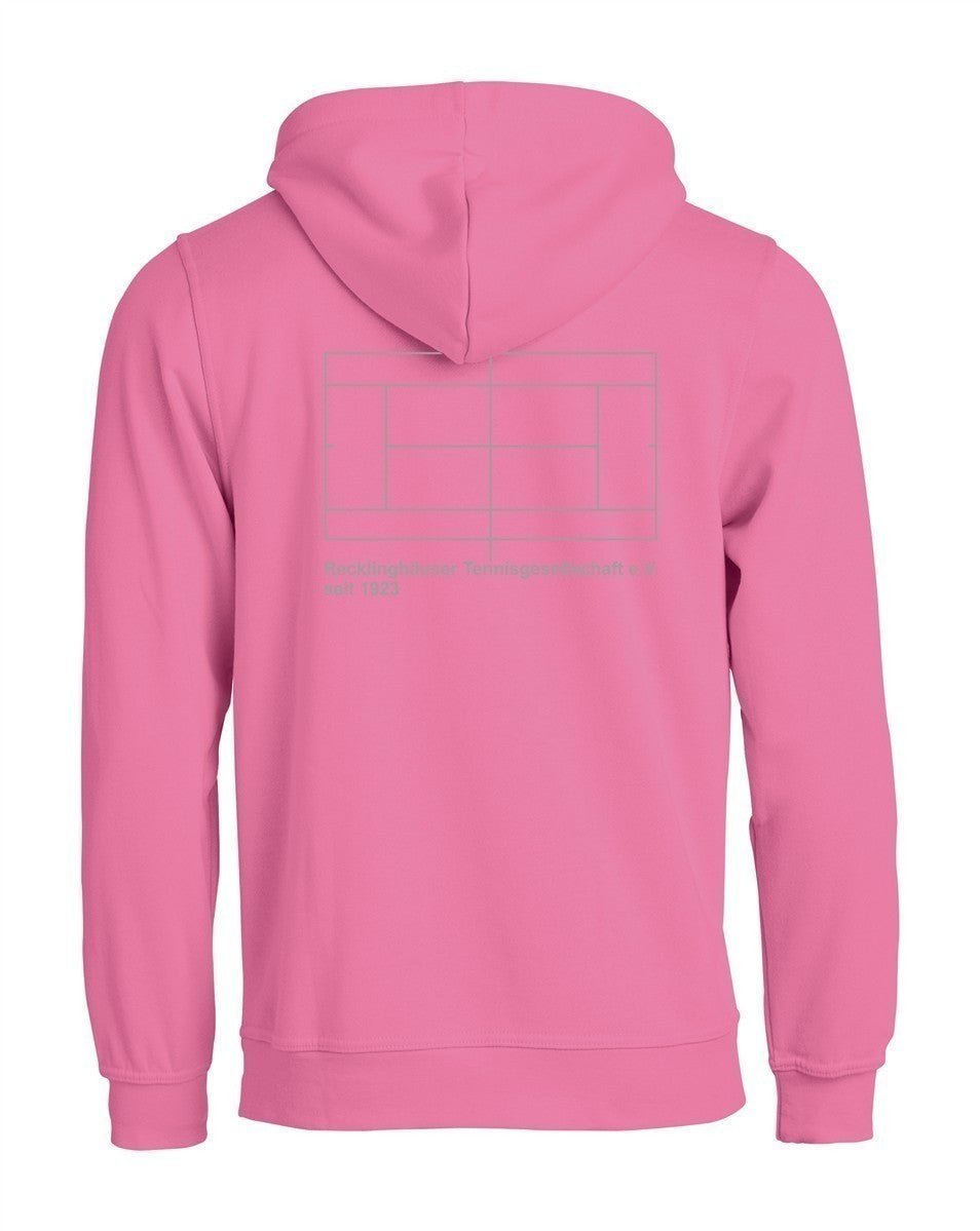 RTG TENNISPLATZ Design Hoodie Unisex helles pink mit Druck