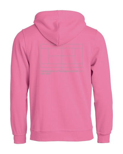 RTG TENNISPLATZ Design Hoodie Unisex helles pink mit Druck