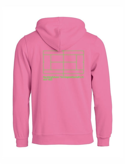 RTG TENNISPLATZ Design Hoodie Unisex helles pink mit Druck