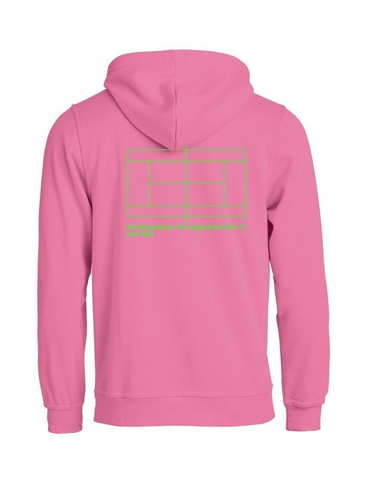 RTG TENNISPLATZ Design Hoodie Unisex helles pink mit Druck