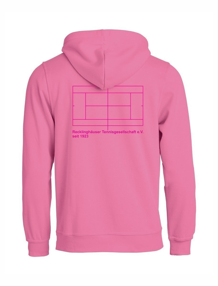 RTG TENNISPLATZ Design Hoodie Unisex helles pink mit Druck
