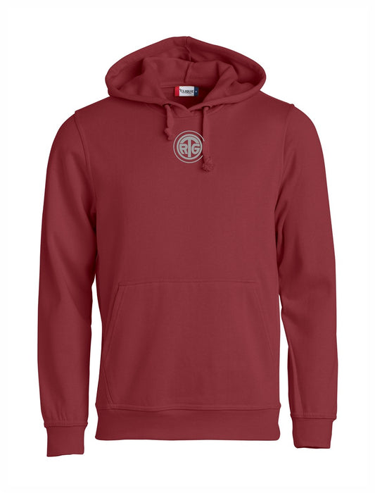RTG TENNISPLATZ Design Hoodie Unisex bordeaux mit Druck