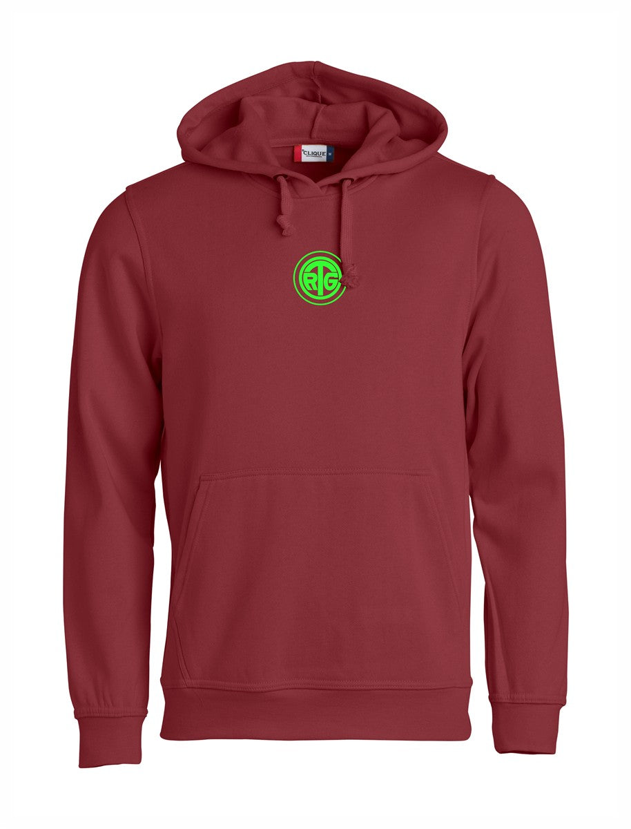 RTG TENNISPLATZ Design Hoodie Unisex bordeaux mit Druck