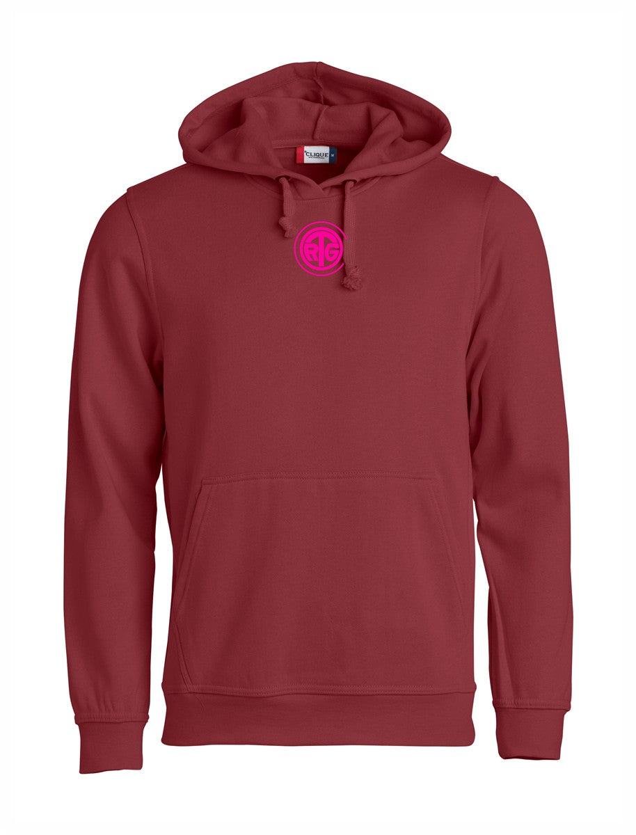 RTG TENNISPLATZ Design Hoodie Unisex bordeaux mit Druck