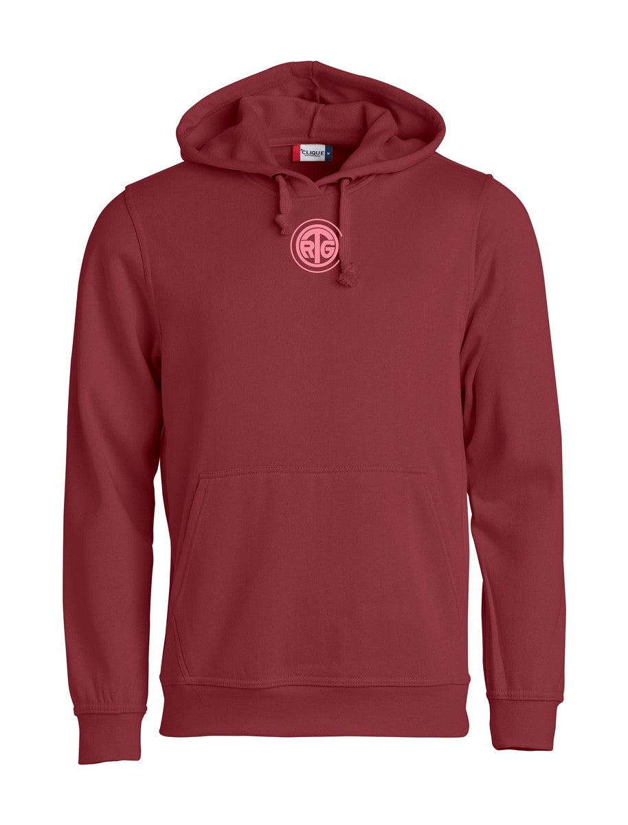 RTG TENNISPLATZ Design Hoodie Unisex bordeaux mit Druck