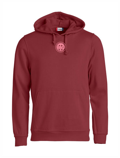 RTG TENNISPLATZ Design Hoodie Unisex bordeaux mit Druck