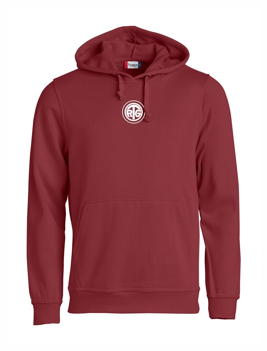RTG TENNISPLATZ Design Hoodie Unisex bordeaux mit Druck