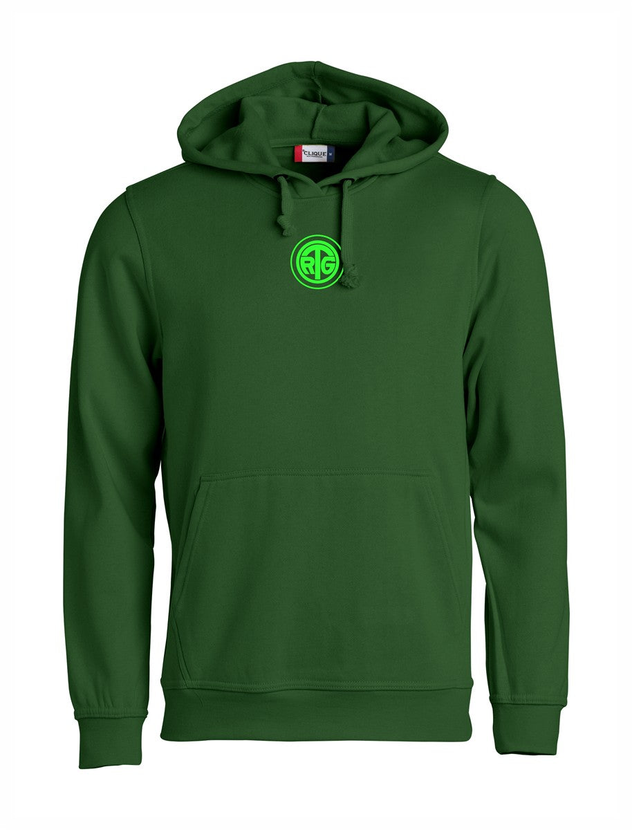 RTG TENNISPLATZ Design Hoodie Unisex flaschengrün mit Druck