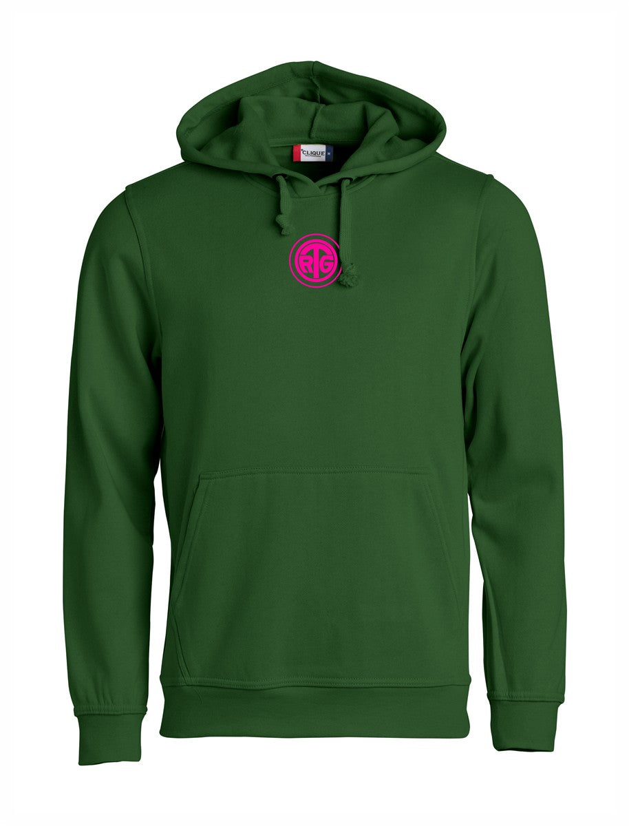 RTG TENNISPLATZ Design Hoodie Unisex flaschengrün mit Druck