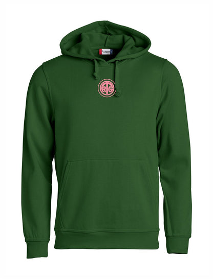 RTG TENNISPLATZ Design Hoodie Unisex flaschengrün mit Druck