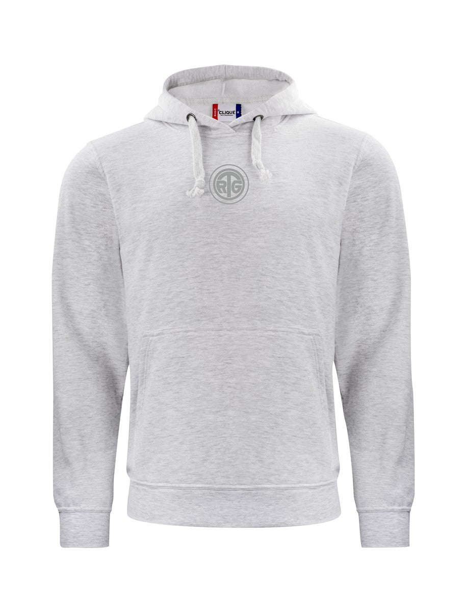 RTG TENNISPLATZ Design Hoodie Unisex hellgrau mit Druck